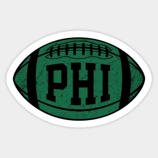 PHI Retro Football - Black Sticker